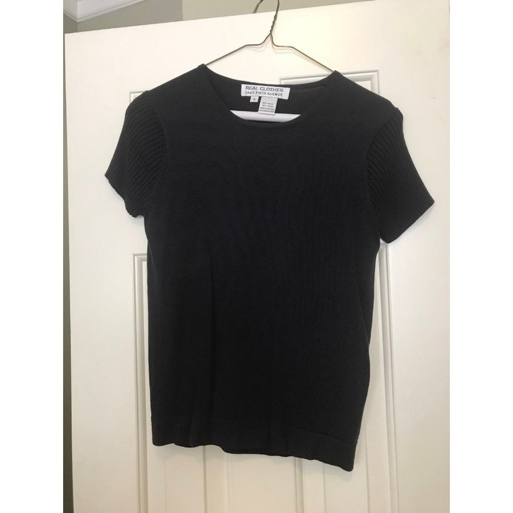 Saks Fifth Avenue short sleeve sweater